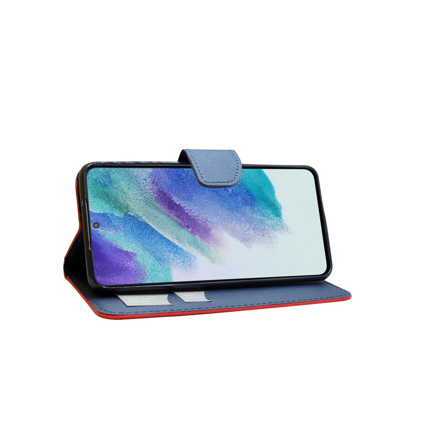 Samsung, FE, Bookcover, COFI Rot-Blau Galaxy S21 Buch-Tasche,
