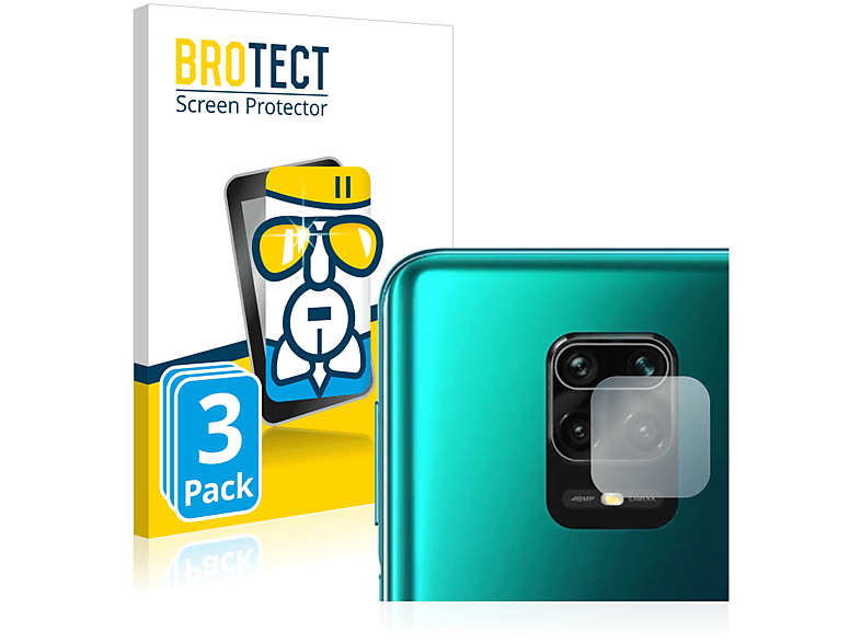 BROTECT 3x Airglass klare Schutzfolie(für Xiaomi Redmi Note 9 Pro)