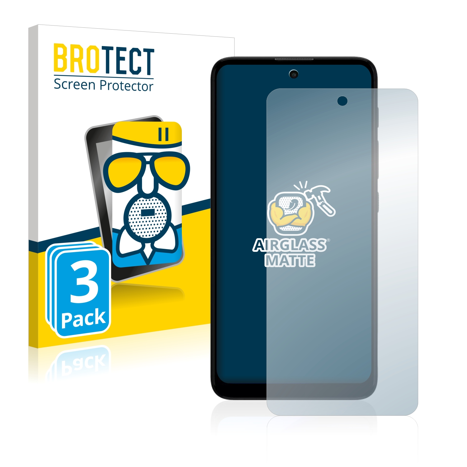 BROTECT 3x Airglass matte Motorola Moto Schutzfolie(für E30)
