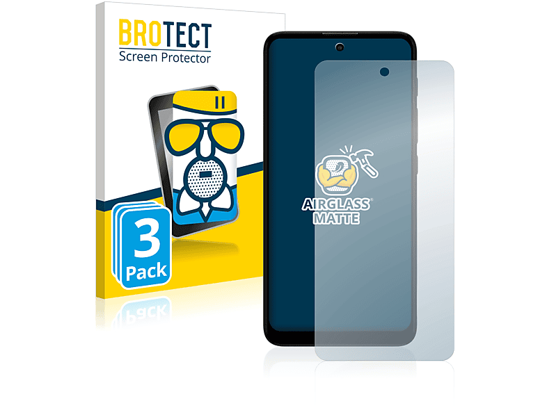 BROTECT 3x Airglass matte Schutzfolie(für Motorola Moto E30)