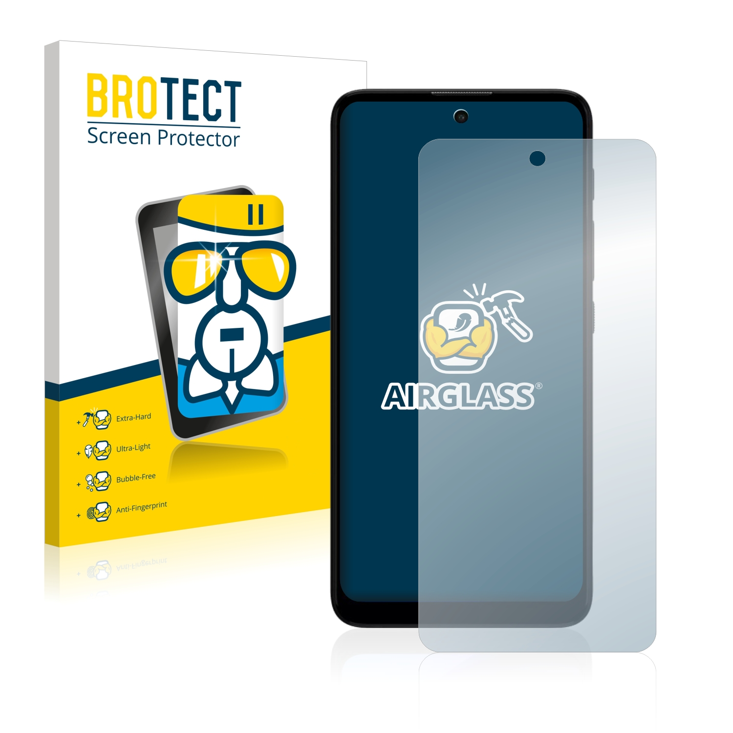 klare E30) BROTECT Airglass Moto Schutzfolie(für Motorola