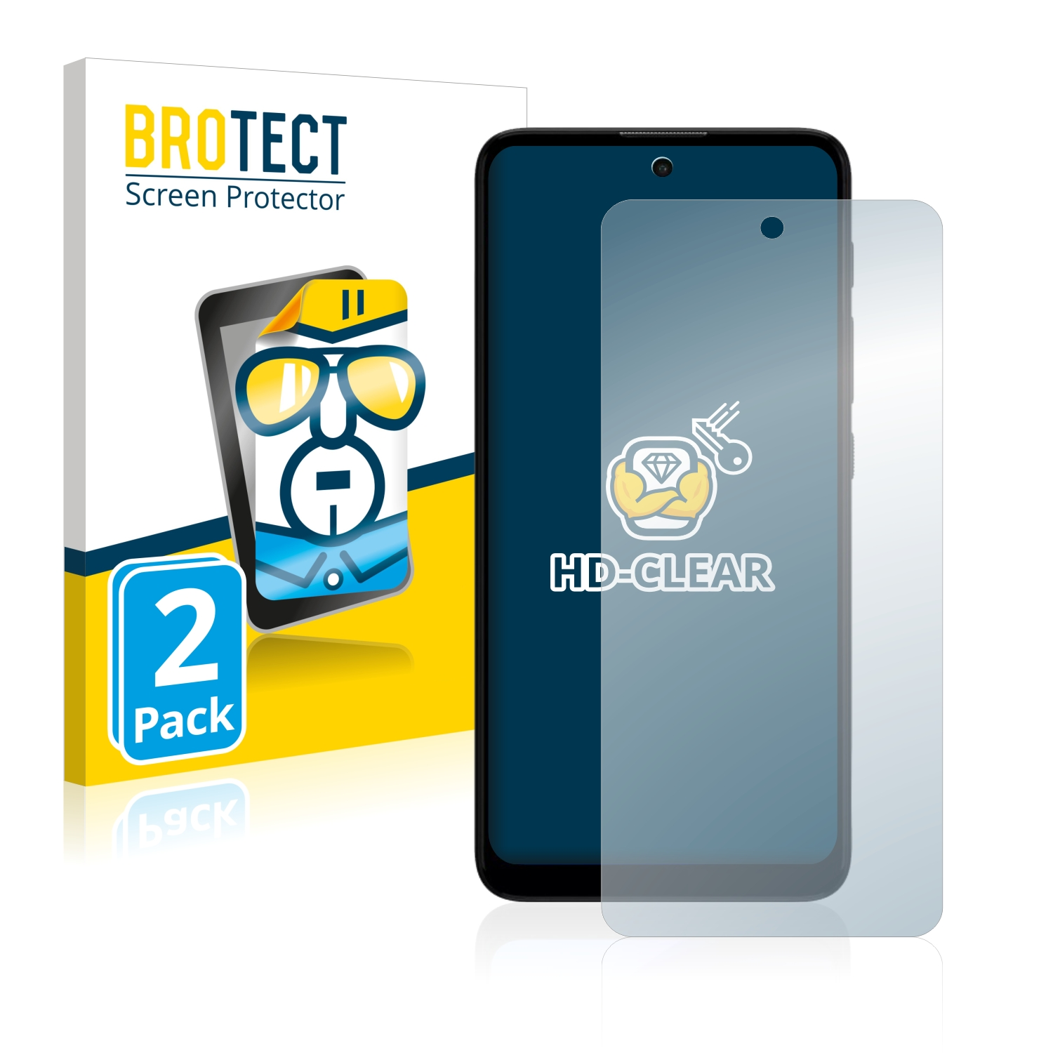 2x BROTECT Schutzfolie(für Moto Motorola E30) klare