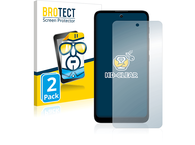 BROTECT 2x klare Schutzfolie(für Motorola Moto E30)
