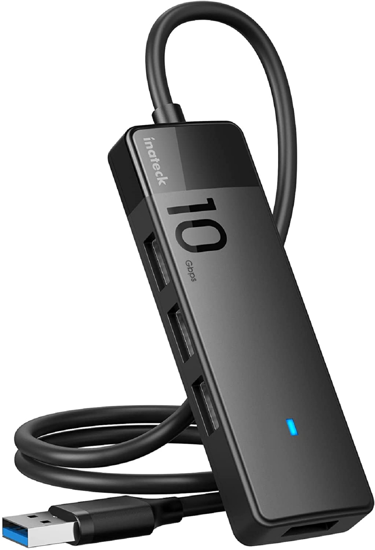 INATECK USB Hub mit 50 Hub, USB Gen schwarz 2 USB-A-Anschlüssen, Kabel 4 cm 3.2 Geschwindigkeit