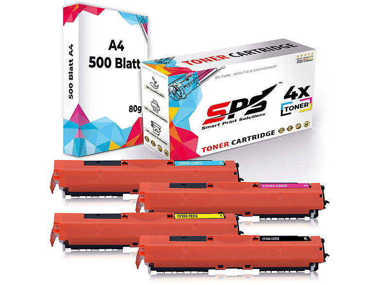 SPS S-17305 Toner Schwarz Cyan Magenta Gelb (130A)