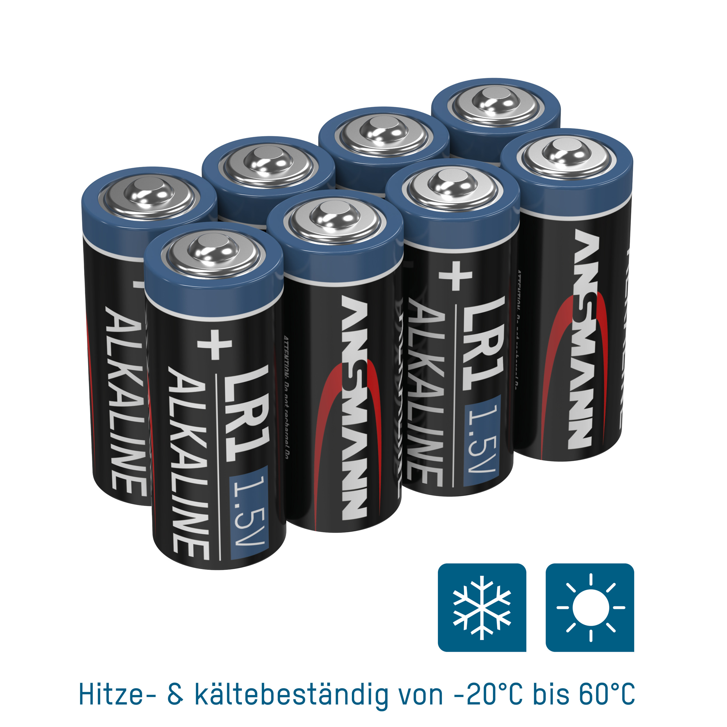 LR1 ANSMANN 1,5V Spezialbatterie 1.5 Spezialbatterien Volt Batterie, Alkaline (8 Stück)