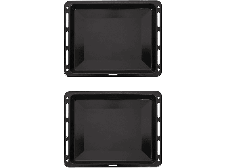 ICQN 460 x 370 x 30 mm Backblech Set, 2er Emaillierte Fettpfanne für Backofen, Kratzfest & Rosfrei Backblech