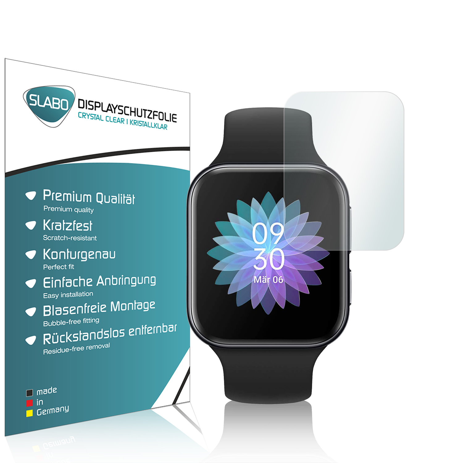 Clear 41mm) Watch Displayschutz(für 4x Crystal OPPO SLABO Displayschutzfolie