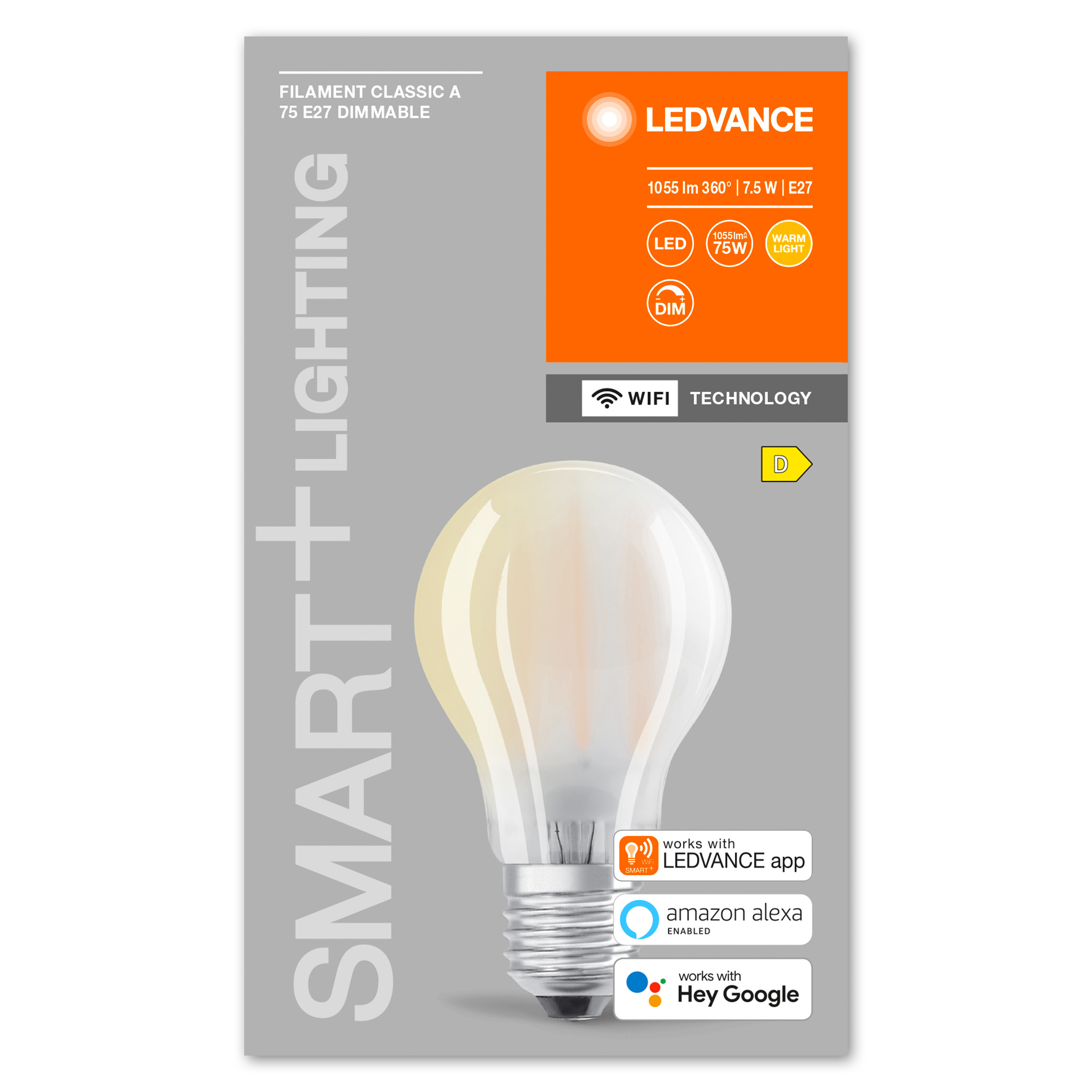 LEDVANCE SMART+ Filament 1055 Lumen Dimmable LED Warmweiß Classic Lampe