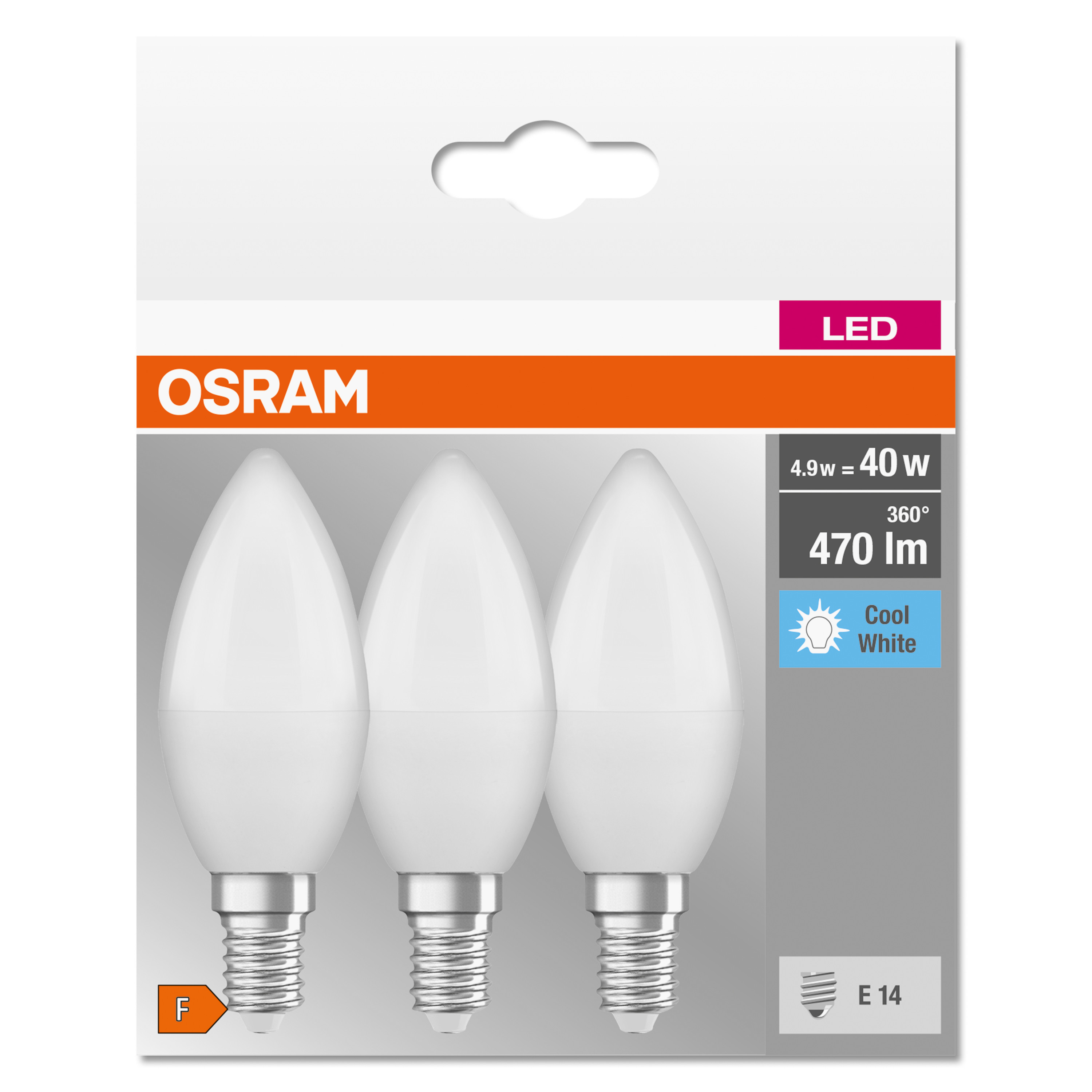 LED BASE CLASSIC 470 B Kaltweiß lumen LED OSRAM  Lampe