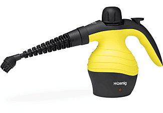 Limpiador de vapor - H.KOENIG NV60, 1000 W, 350 ml, 4 bar, Amarillo