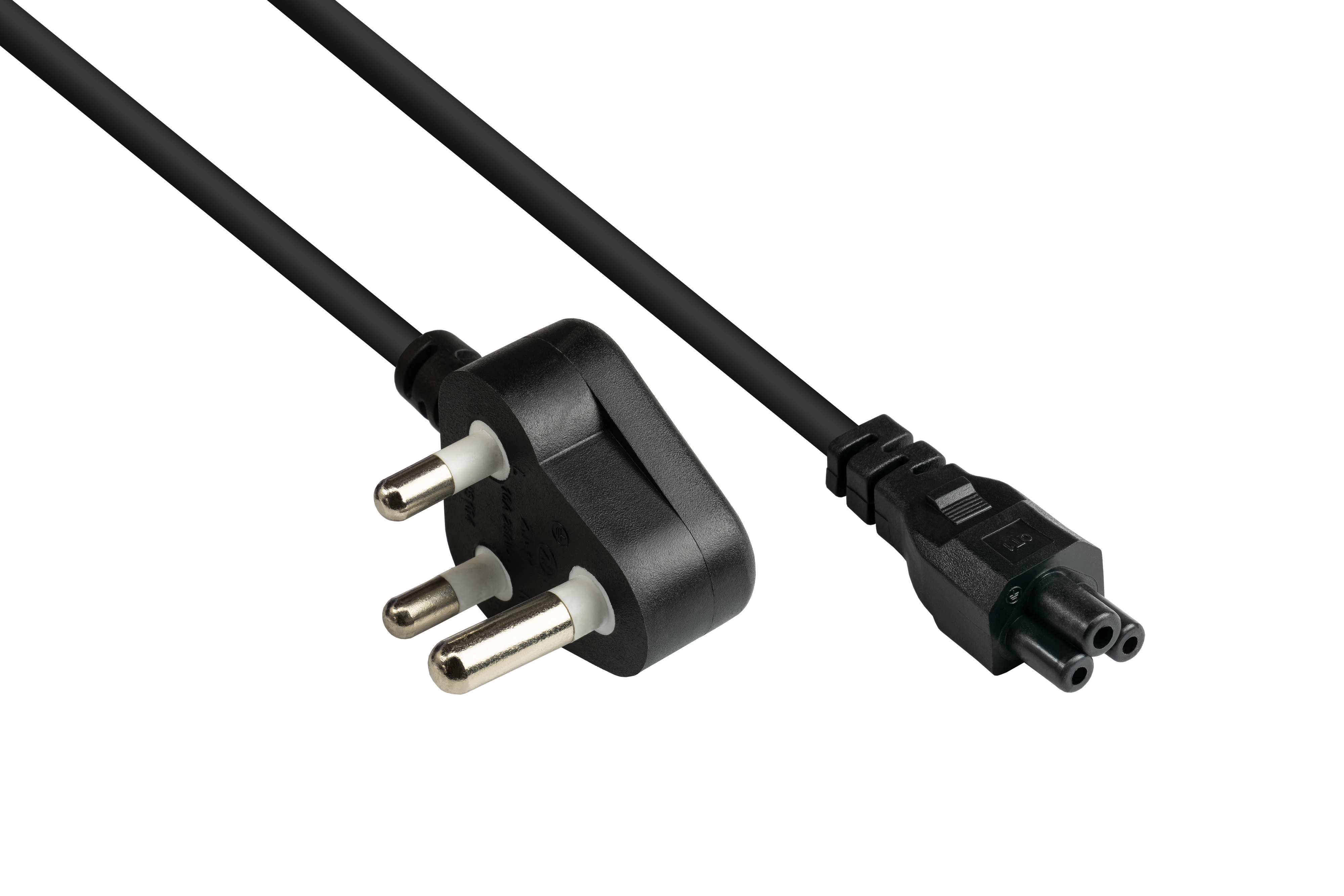 GOOD CONNECTIONS Südafrika Netz-Stecker Typ 0,75 Stromkabel, 164-1) M (SANS an C5 schwarz Notebook, mm² für schwarz