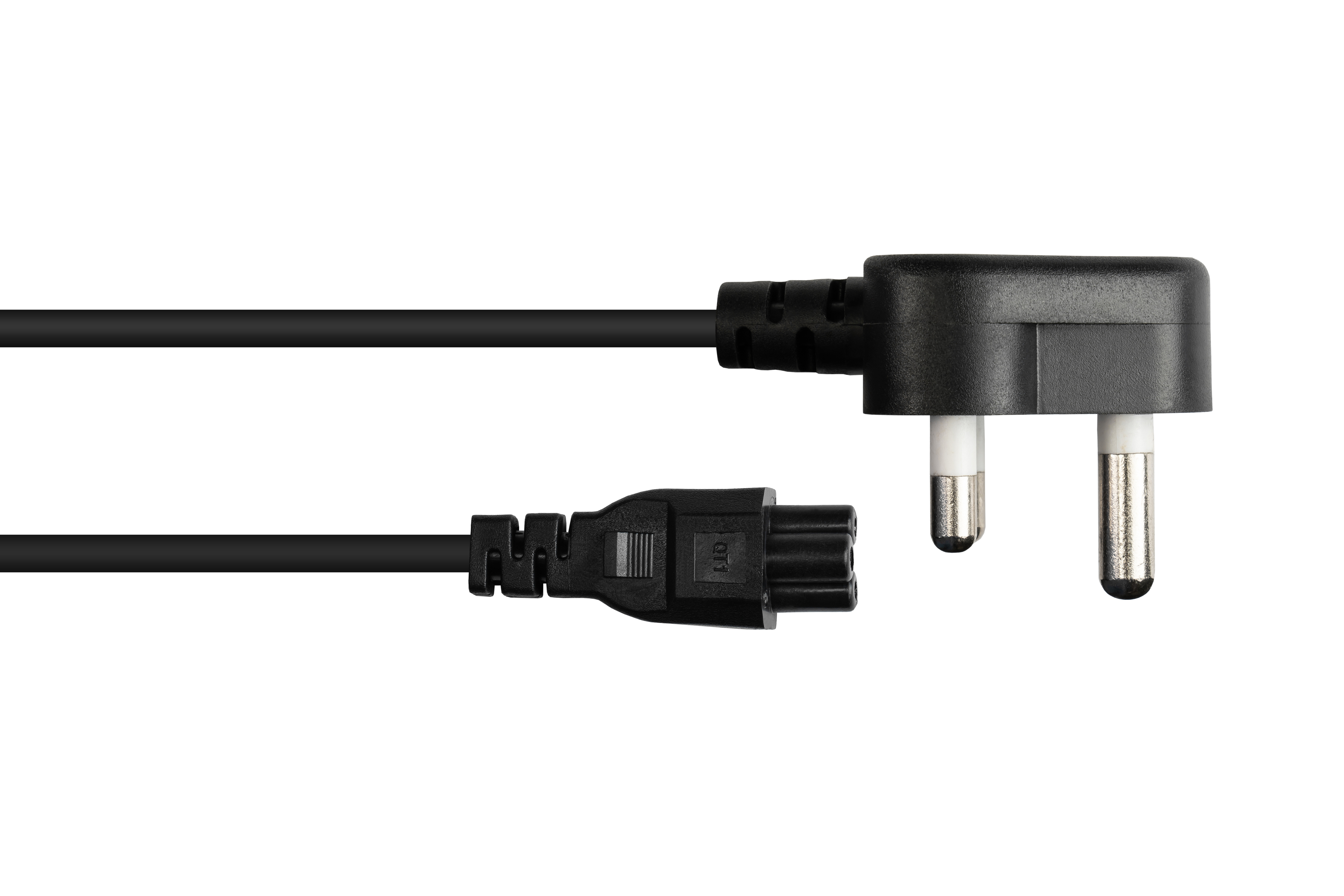 GOOD CONNECTIONS Südafrika Netz-Stecker M (SANS für Typ Notebook, 164-1) C5 mm² Stromkabel, 0,75 schwarz, schwarz an