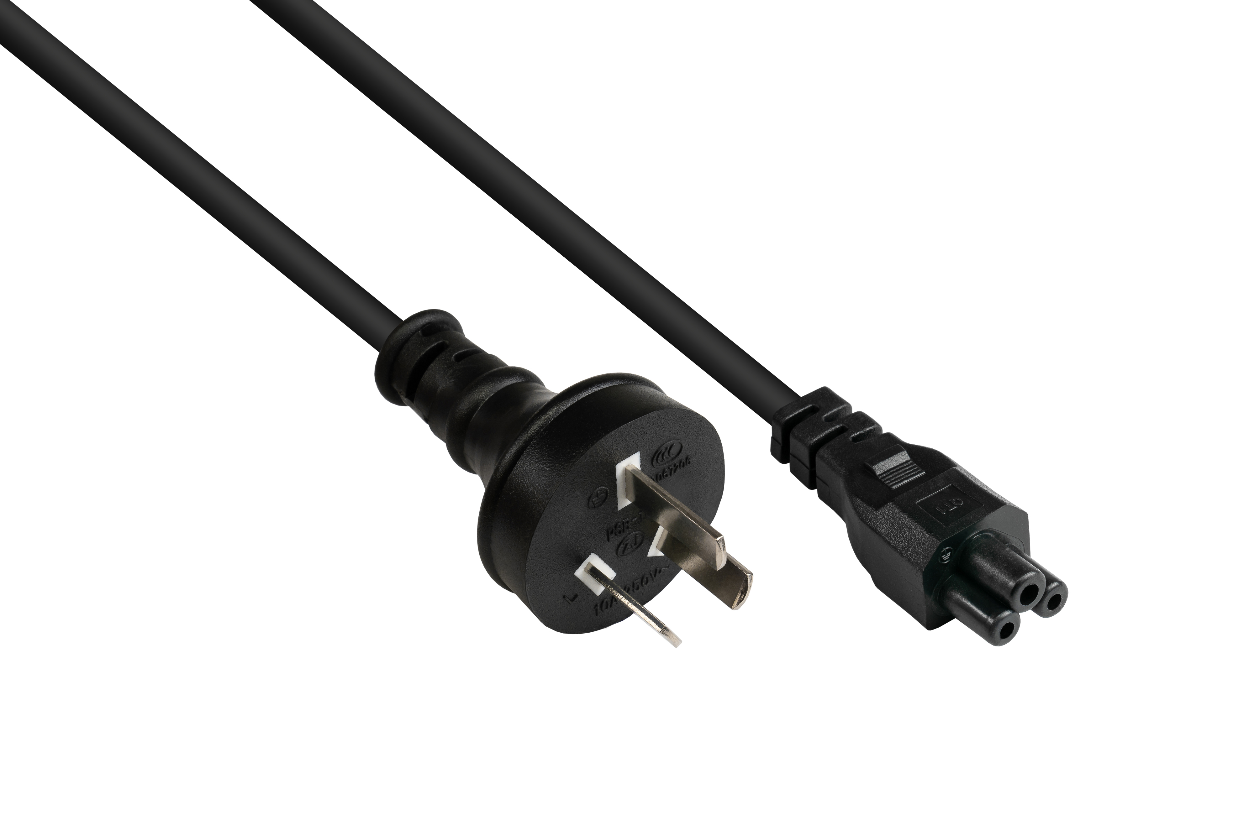 Stromkabel, Notebook, mm² CCC, (gerade) Netz-Stecker China KABELMEISTER 0,75 an C5 Typ schwarz, I (gerade) schwarz für