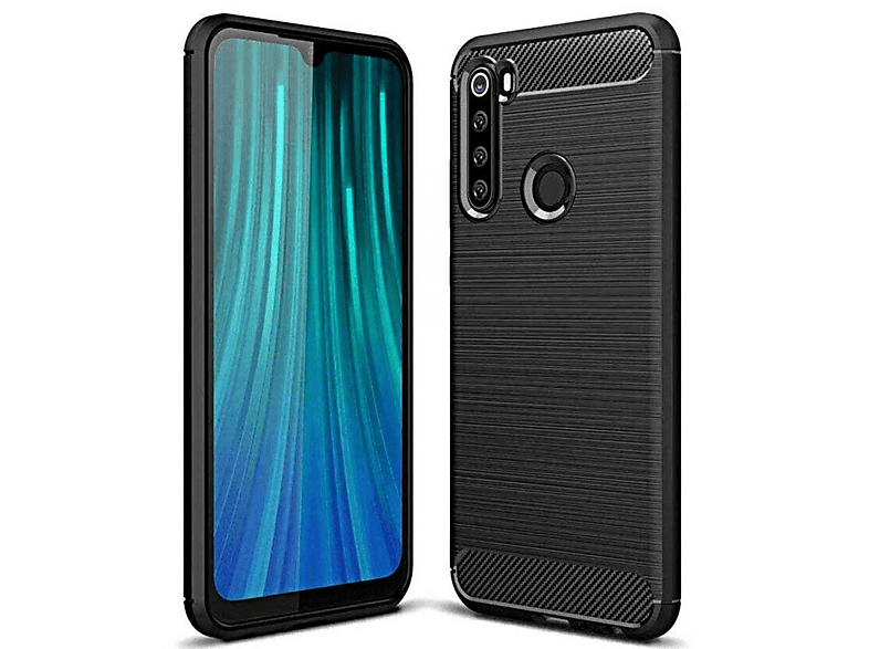 CASEONLINE Gebürstet, Note Xiaomi, 8T, Backcover, Redmi Schwarz