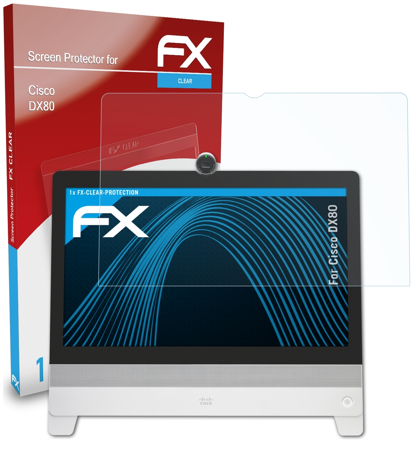 Cisco DX80) ATFOLIX Displayschutz(für FX-Clear