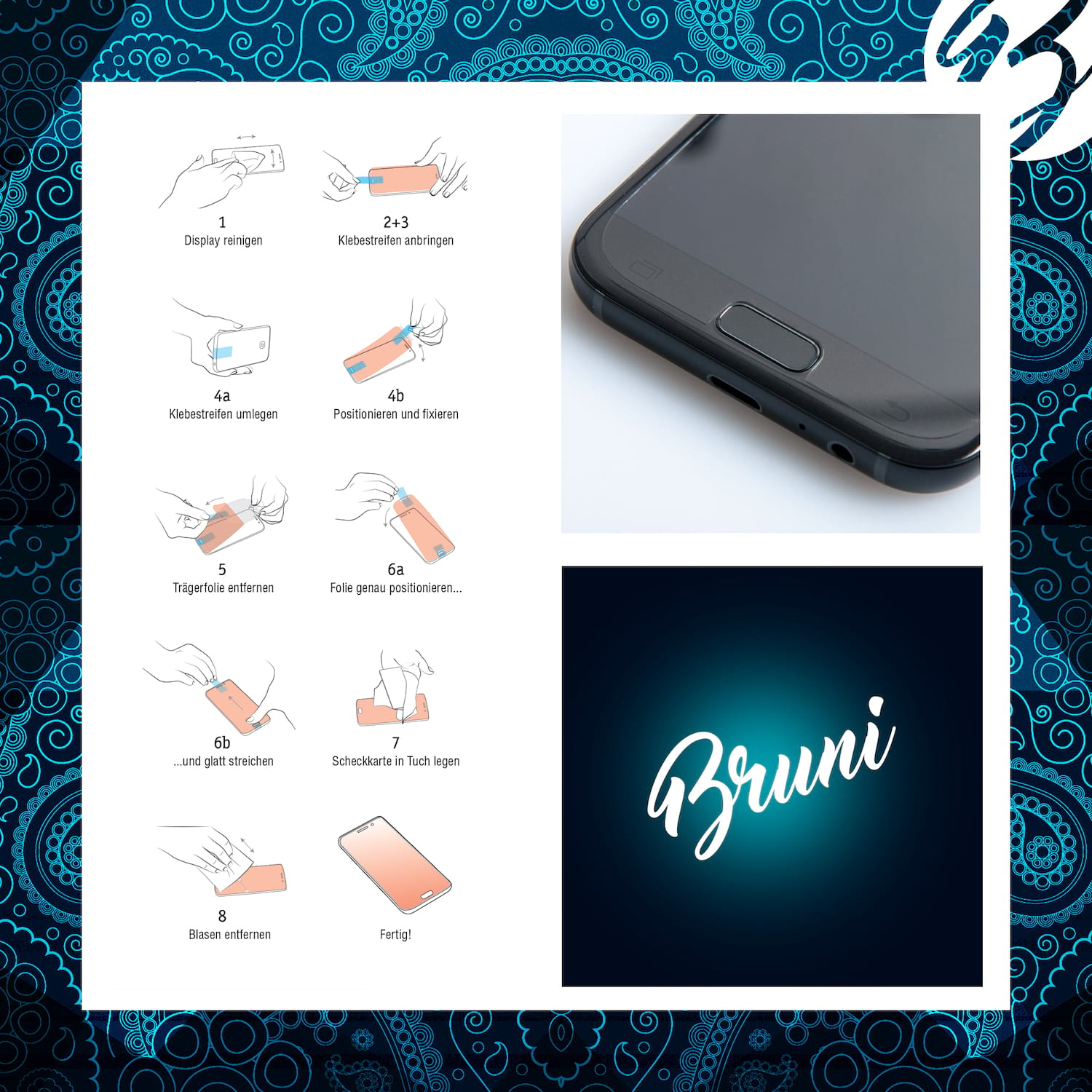 BRUNI 2x Basics-Clear XT) Zumo Schutzfolie(für Garmin