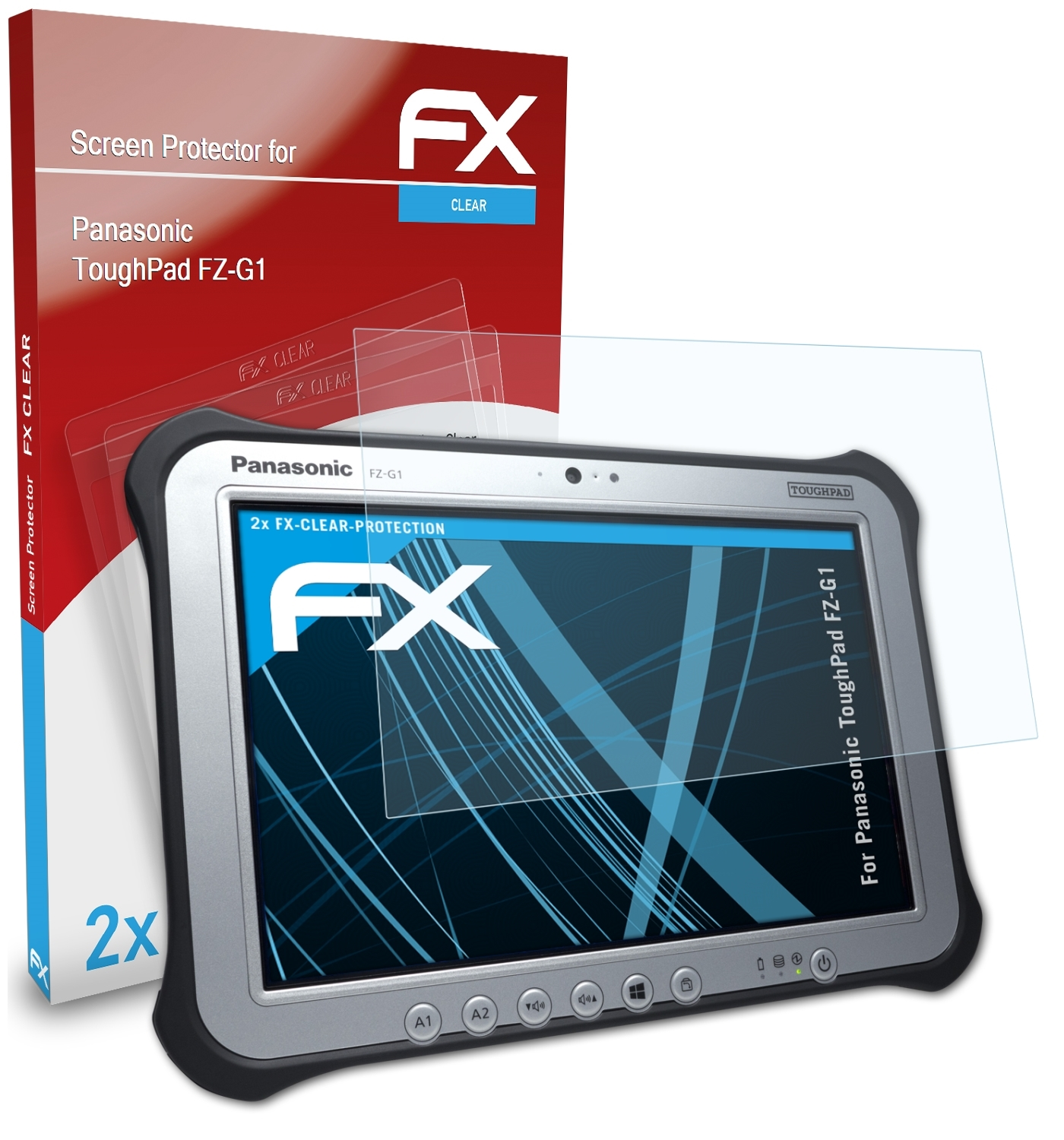 ATFOLIX 2x FX-Clear ToughPad FZ-G1) Panasonic Displayschutz(für