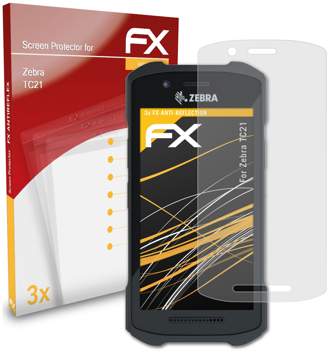 ATFOLIX 3x FX-Antireflex Displayschutz(für Zebra TC21)
