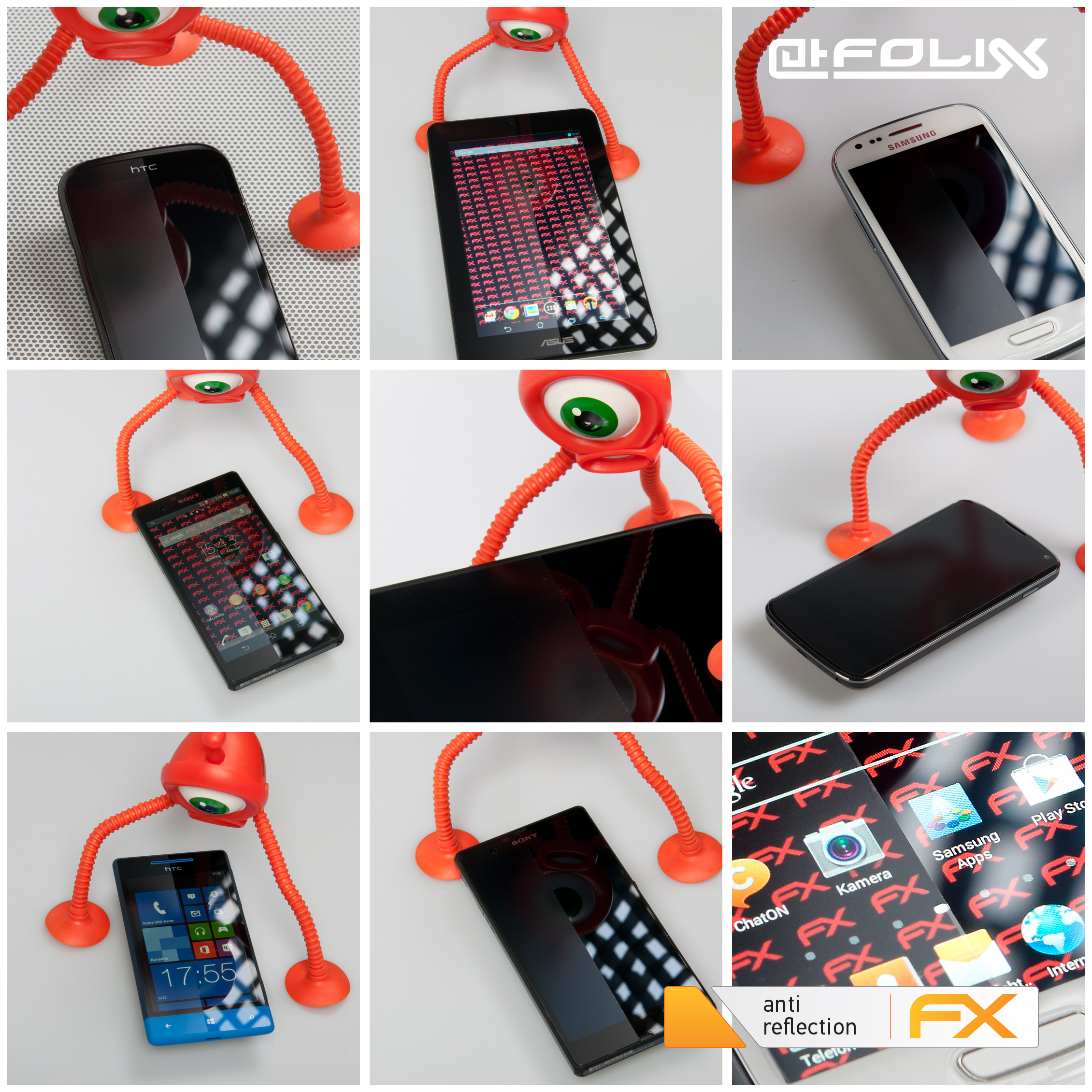 ATFOLIX 3x Displayschutz(für AE-1200WHD-1AVEF) Casio FX-Antireflex