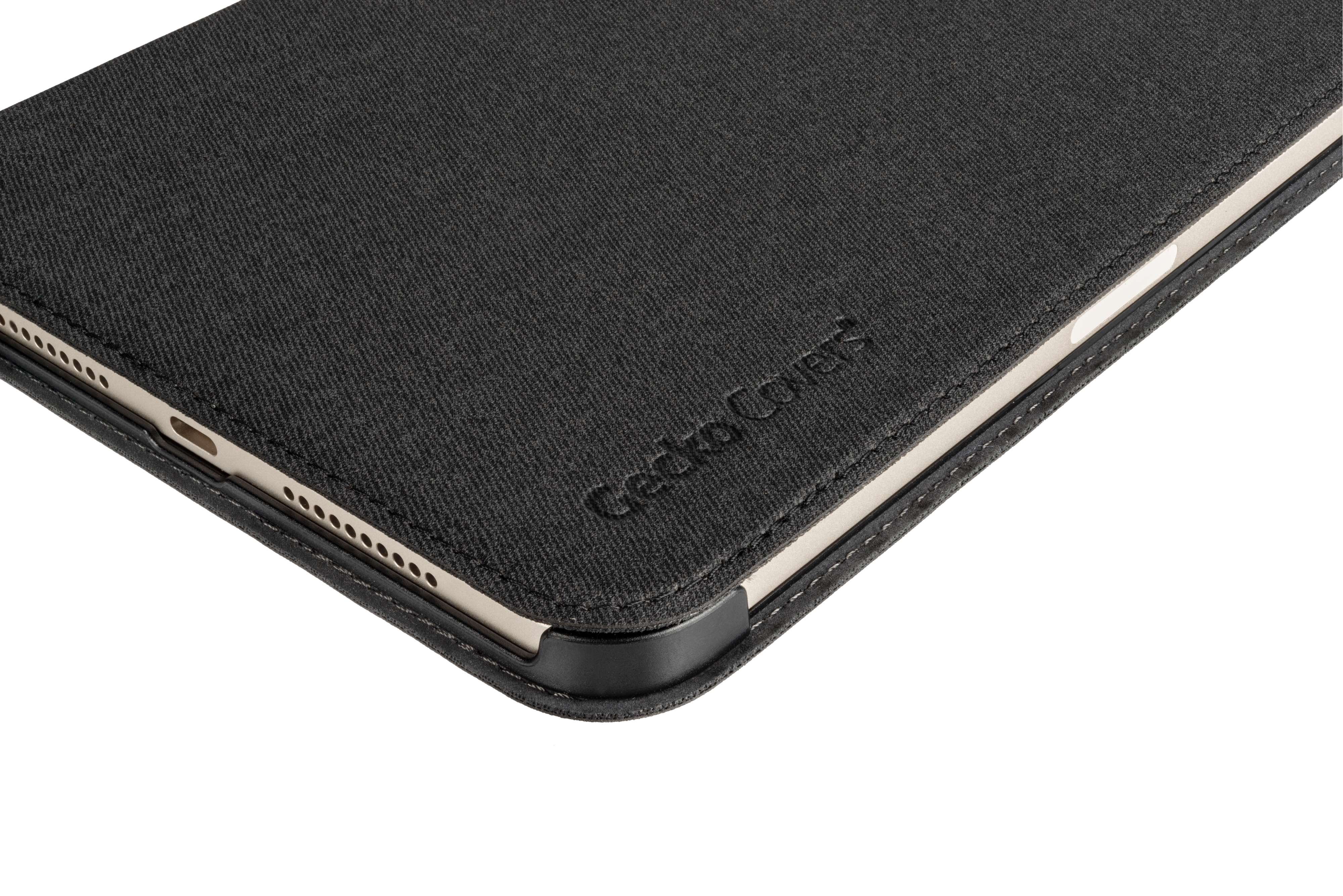 GECKO COVERS Easy-Click 2.0 Cover Bookcover Tablet Schwarz für Leather, Hülle Apple PU