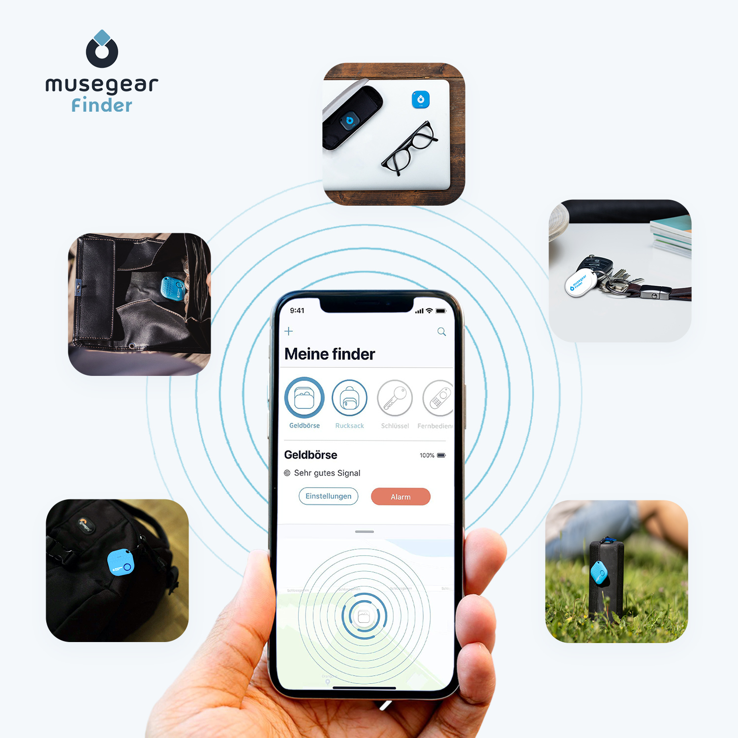 MUSEGEAR Bluetooth App aus mit Schlüsselfinder Bluetooth Deutschland Schlüsselfinder