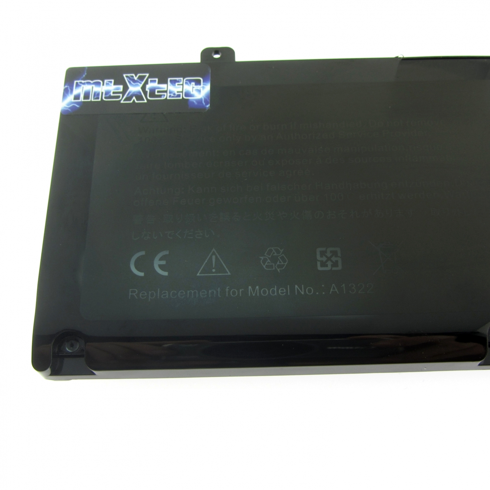 MTXTEC Akku LiPolymer, Notebook-Akku, 5800mAh mAh Volt, Lithium-Polymer APPLE MacBook 13\'\' MC374LL/A 10.95 10.95V, für 5800 (LiPoly)