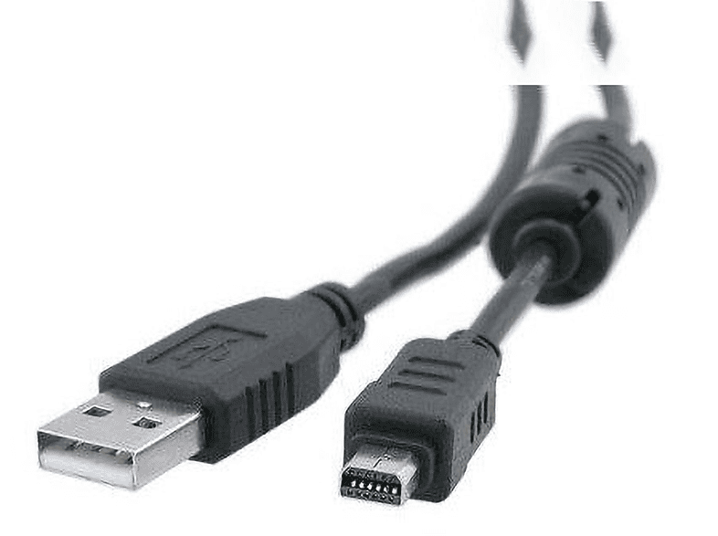 MOBILOTEC USB-Datenkabel kompatibel mit Olympus OM-D E-M10 2 Zubehör Olympus, schwarz