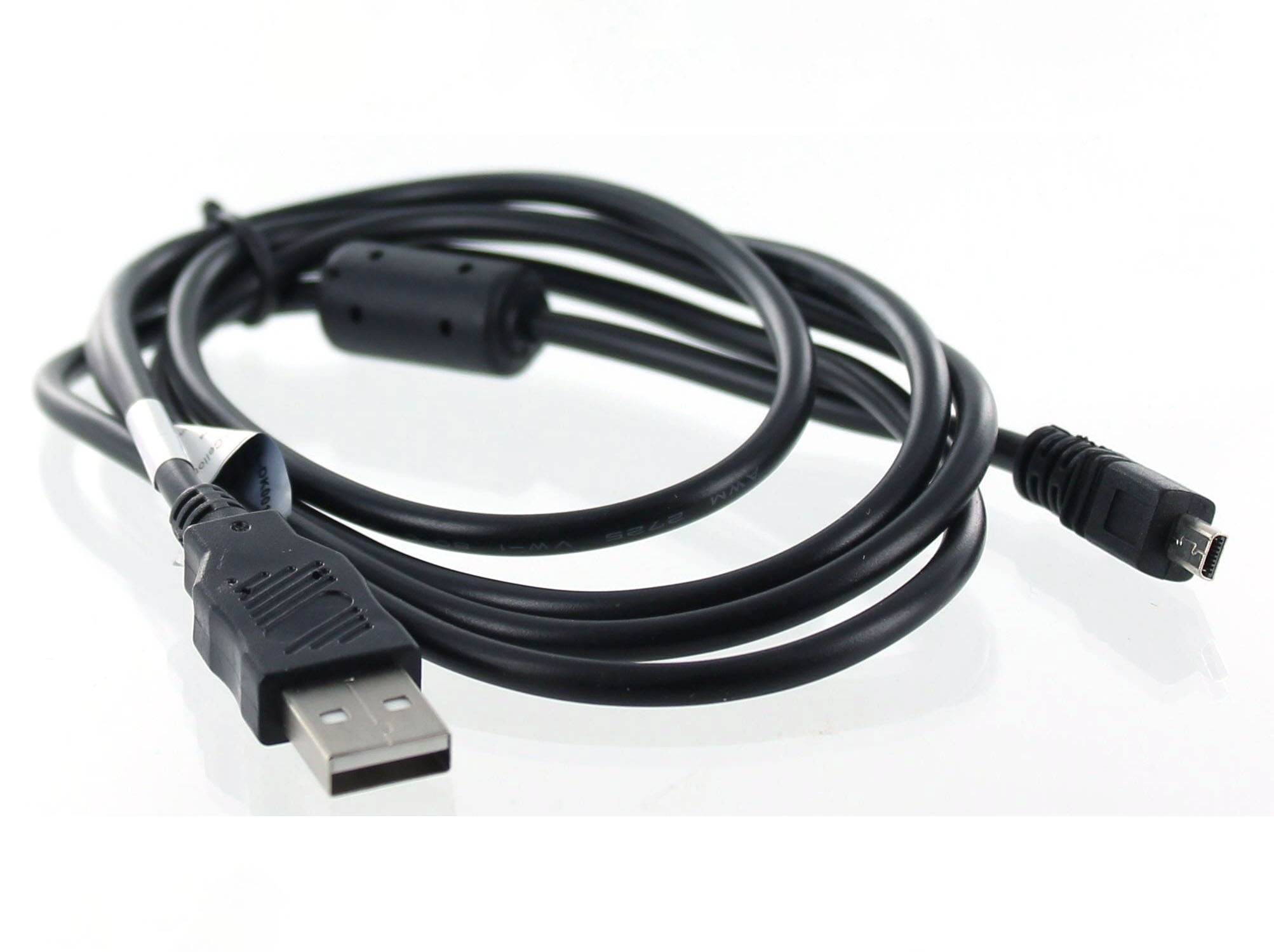 MOBILOTEC USB-Datenkabel kompatibel mit Casio Casio, schwarz EX-ZS10 Exilim Zubehör