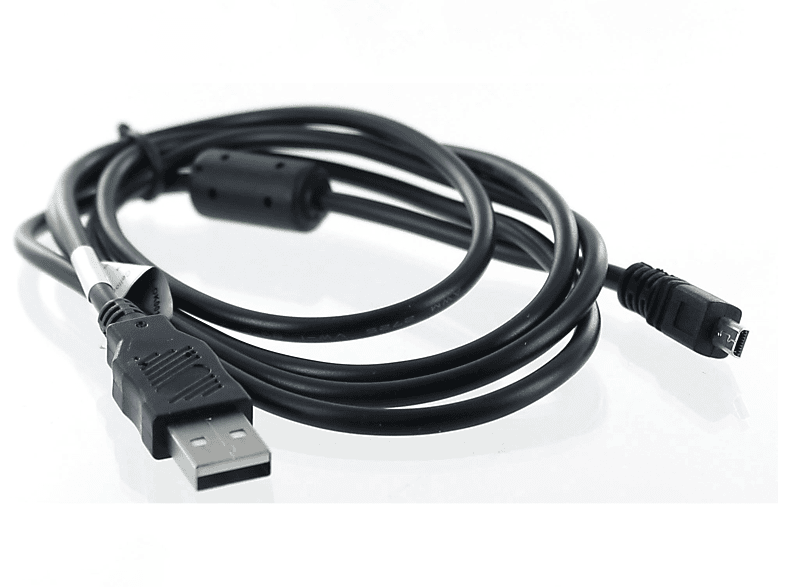 MOBILOTEC USB-Ladekabel kompatibel mit Sony DSC-W830 Zubehör Sony, schwarz