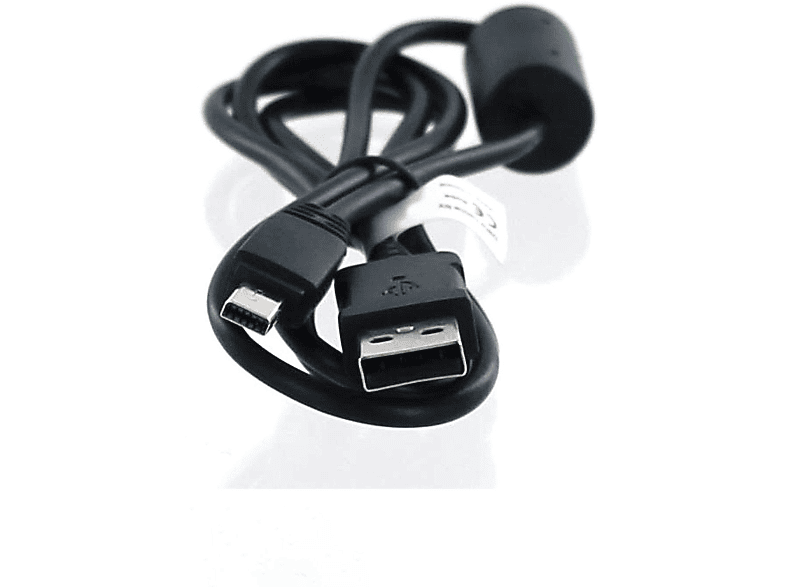 MOBILOTEC USB-Datenkabel kompatibel Zubehör Casio, schwarz Exilim EX-Z28 Zoom Casio mit