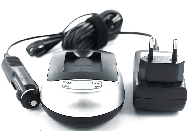 MOBILOTEC Ladegerät kompatibel mit Panasonic Lumix DMC-TZ22 Netzteil/Ladegerät Panasonic, 12 Volt, Silberfarben