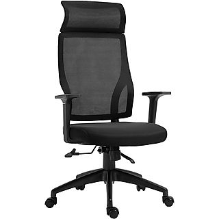 Silla de Oficina  - ergonómica, altura ajustable, reclinable 120º, bloqueo VINSETTO, Negro