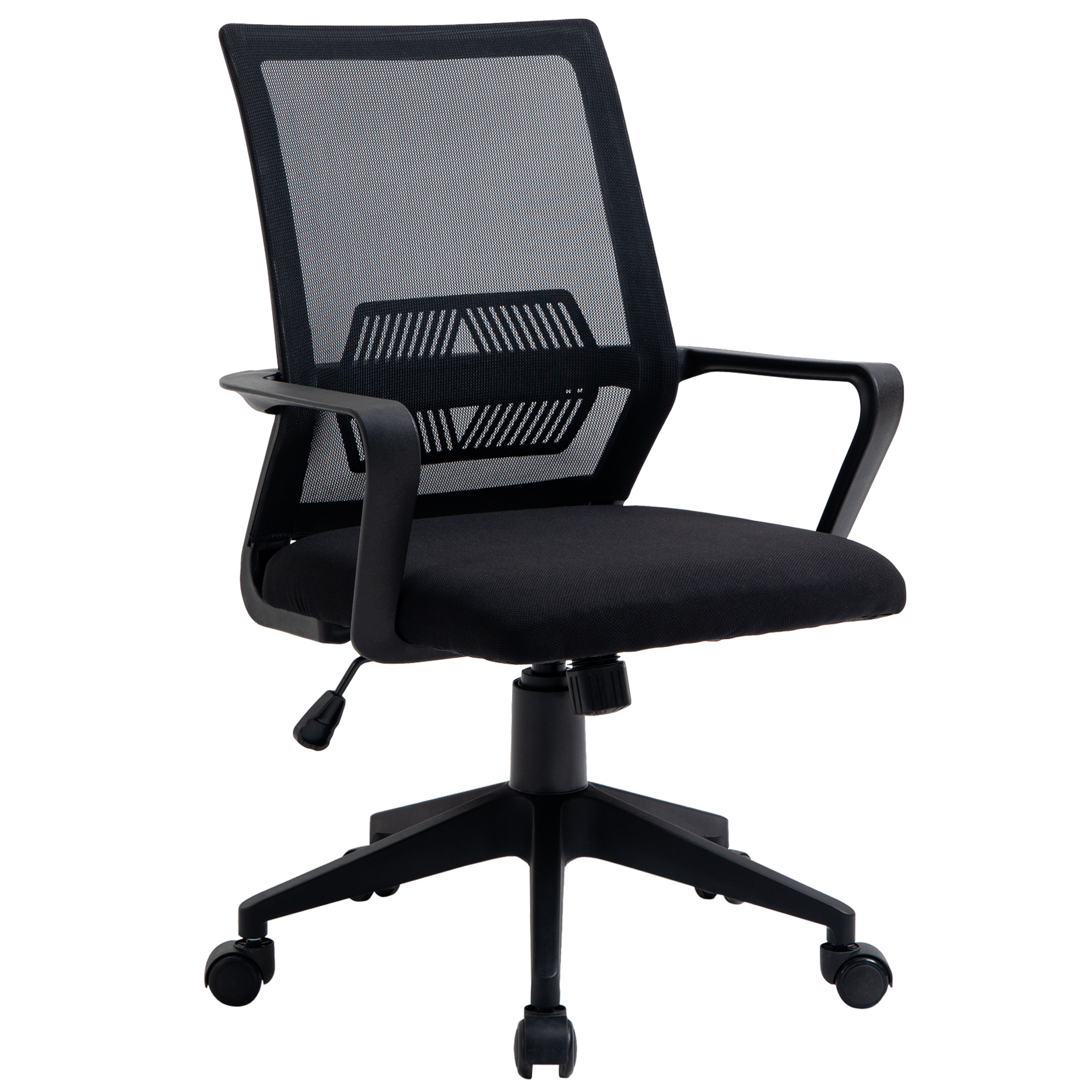 Silla De Escritorio operativa vinsetto 921525 negro brazos fijos nylon oficina 61x58.5x99