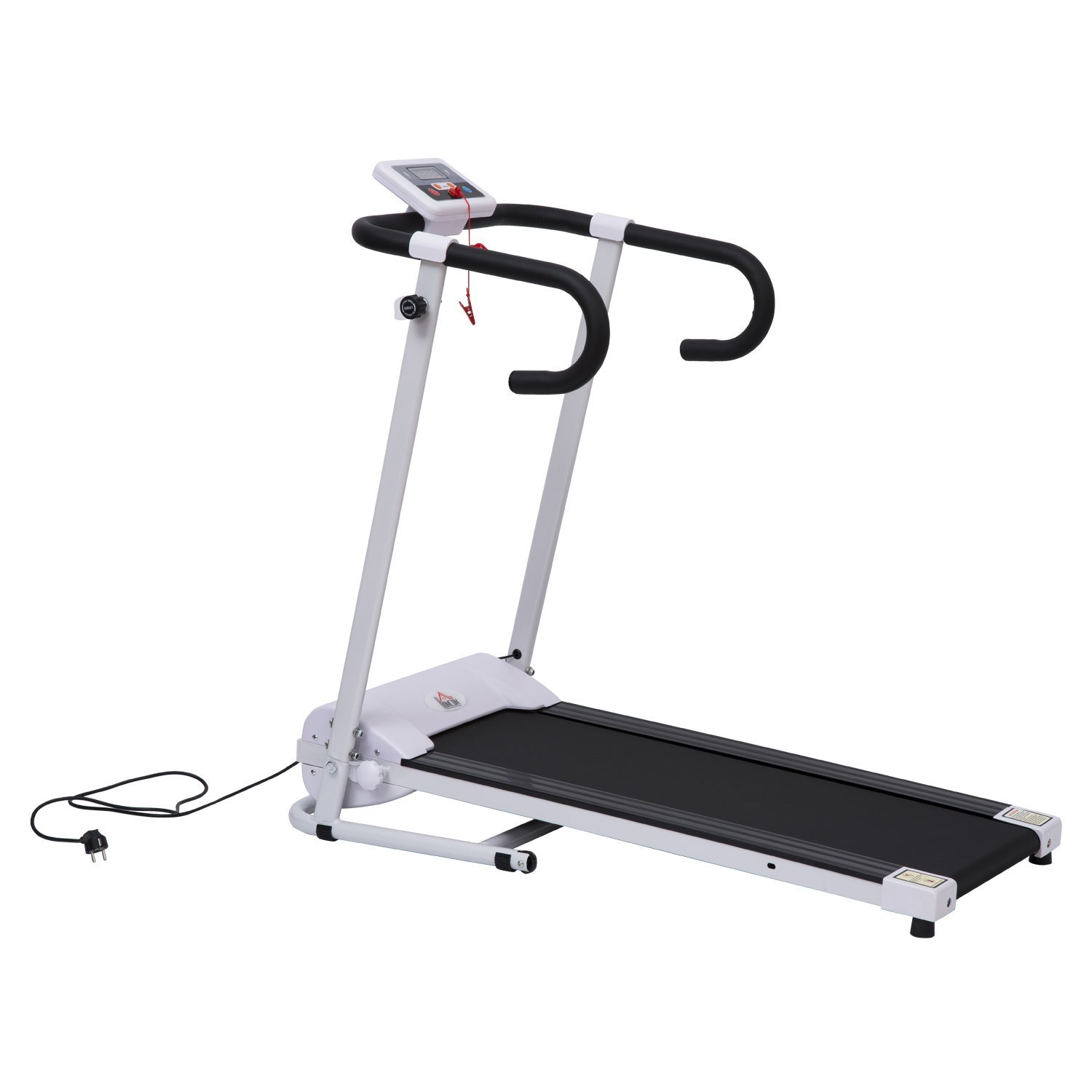 Cinta De Correr homcom a90001wt blanco 125x61x118cm plegable para fitness y 500 andar 500w 110kmh con pantalla lcd 110