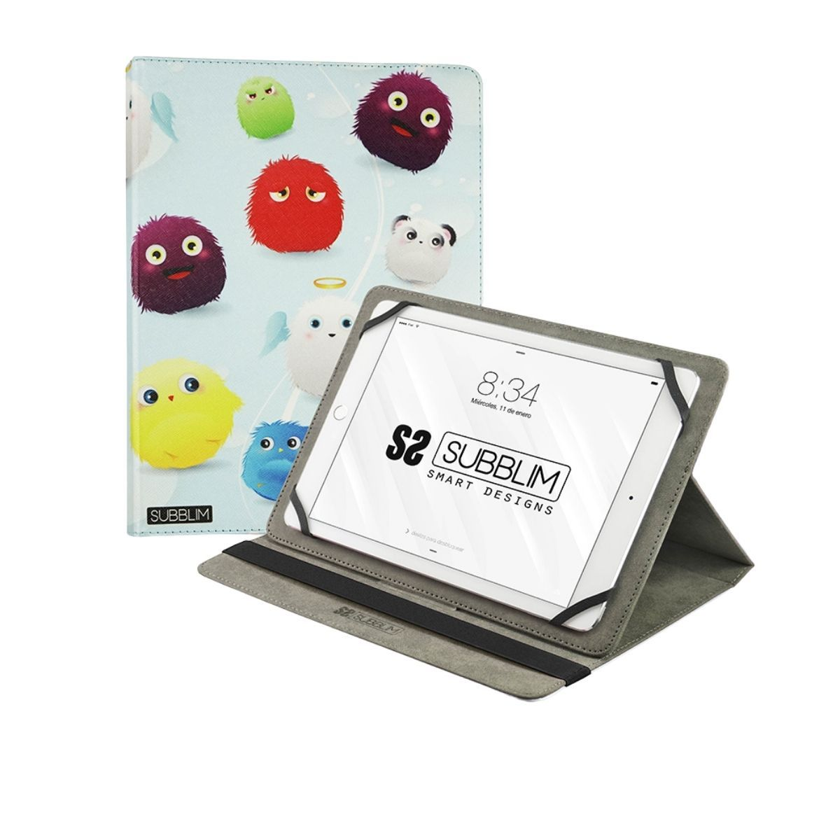 Trendy Case Furry 10.1 funda estampada subblim para tablets hasta 101 universal 10111 multicolor 10.125.6cm