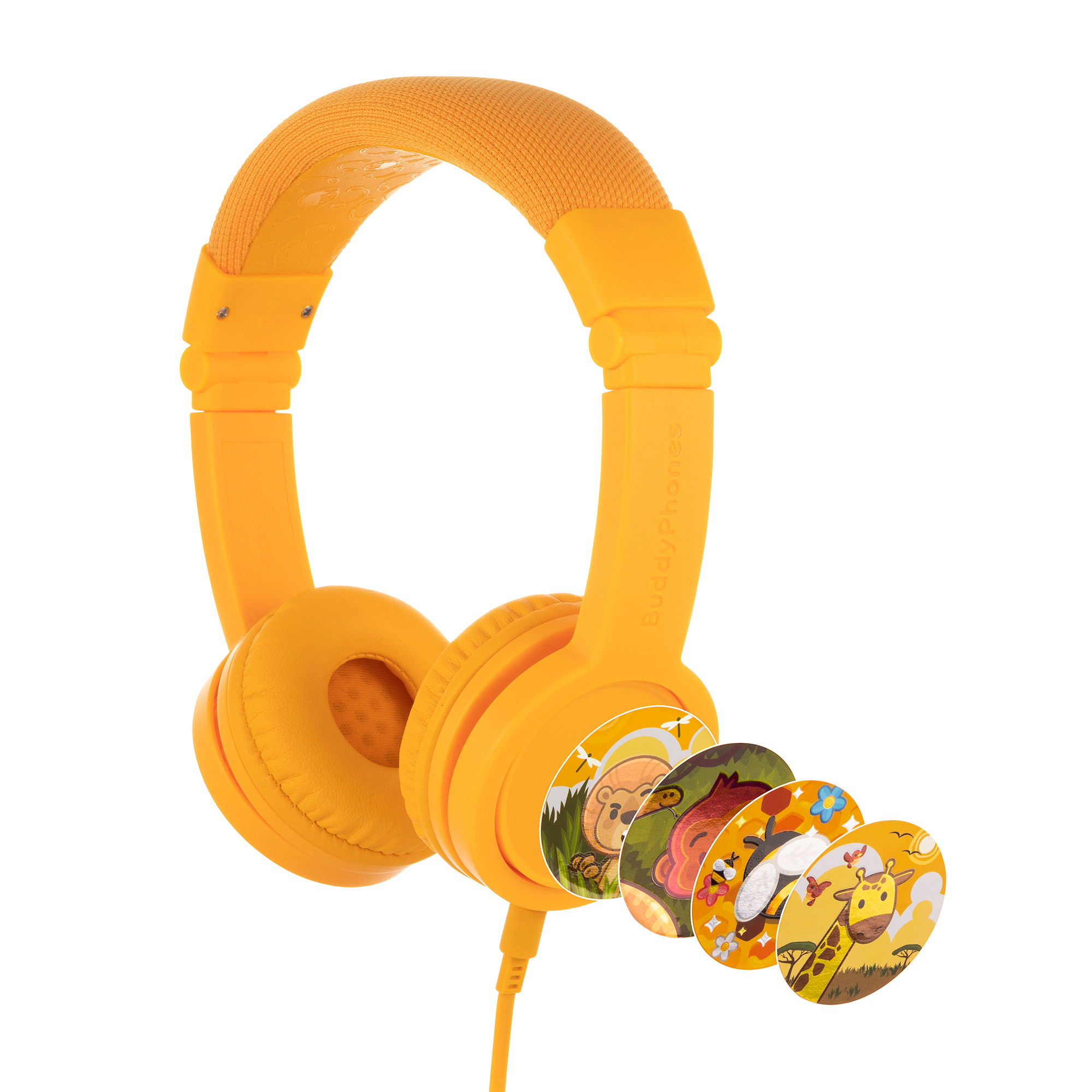 BUDDYPHONES Explore+, Kinder Gelb Kopfhörer On-ear