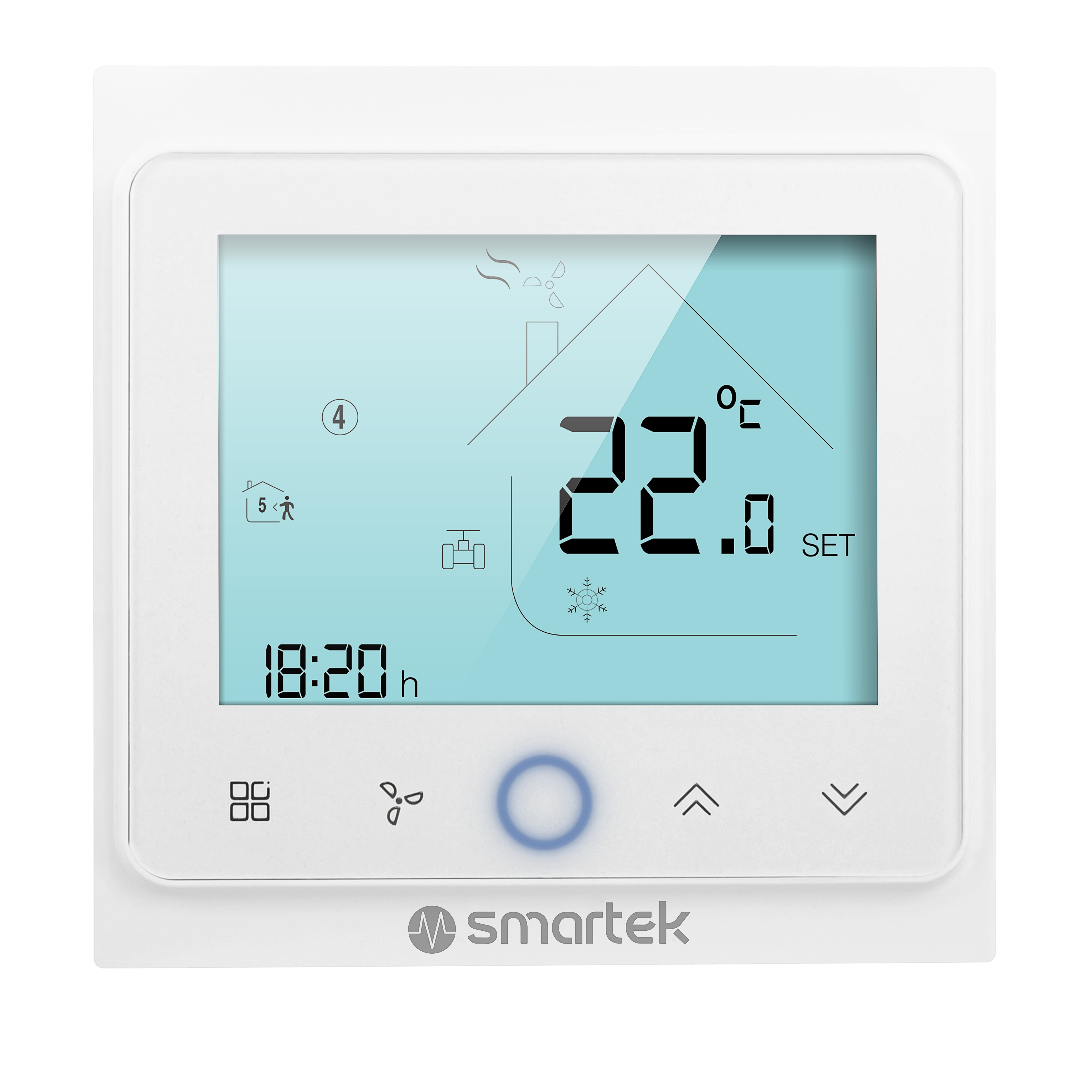 Termostato Aire Acondicioando Wifi Inteligente - SH-TH01A SMARTEK, Blanco