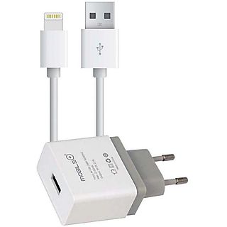 Cargador  - Cargador compatible con iPhone 5, 6, 7 MOBILE+, Blanco