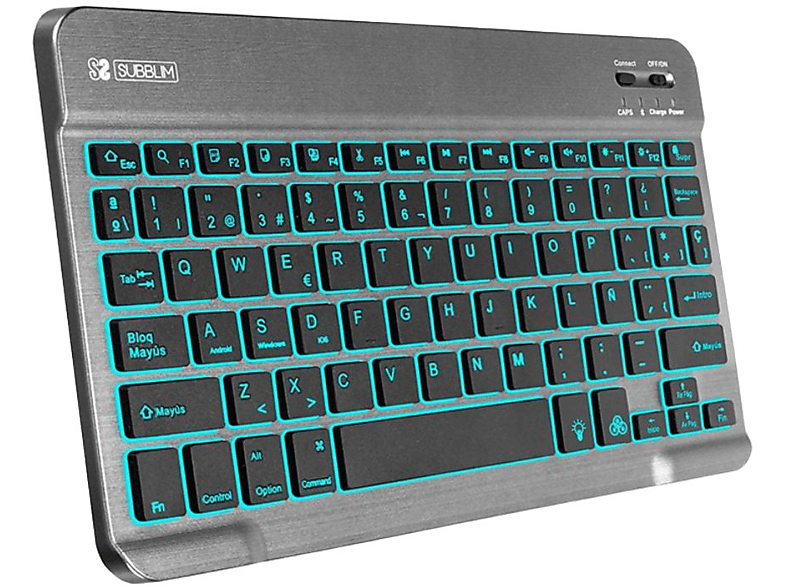 Subblim Master Teclado Inalámbrico Multidispositivo Retroiluminado  Gris/Negro