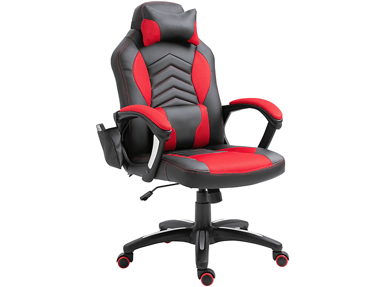 HomCom Silla de Oficina Ergonómica Sillón Escritorio Respaldo Alto Carga  120kg Negro