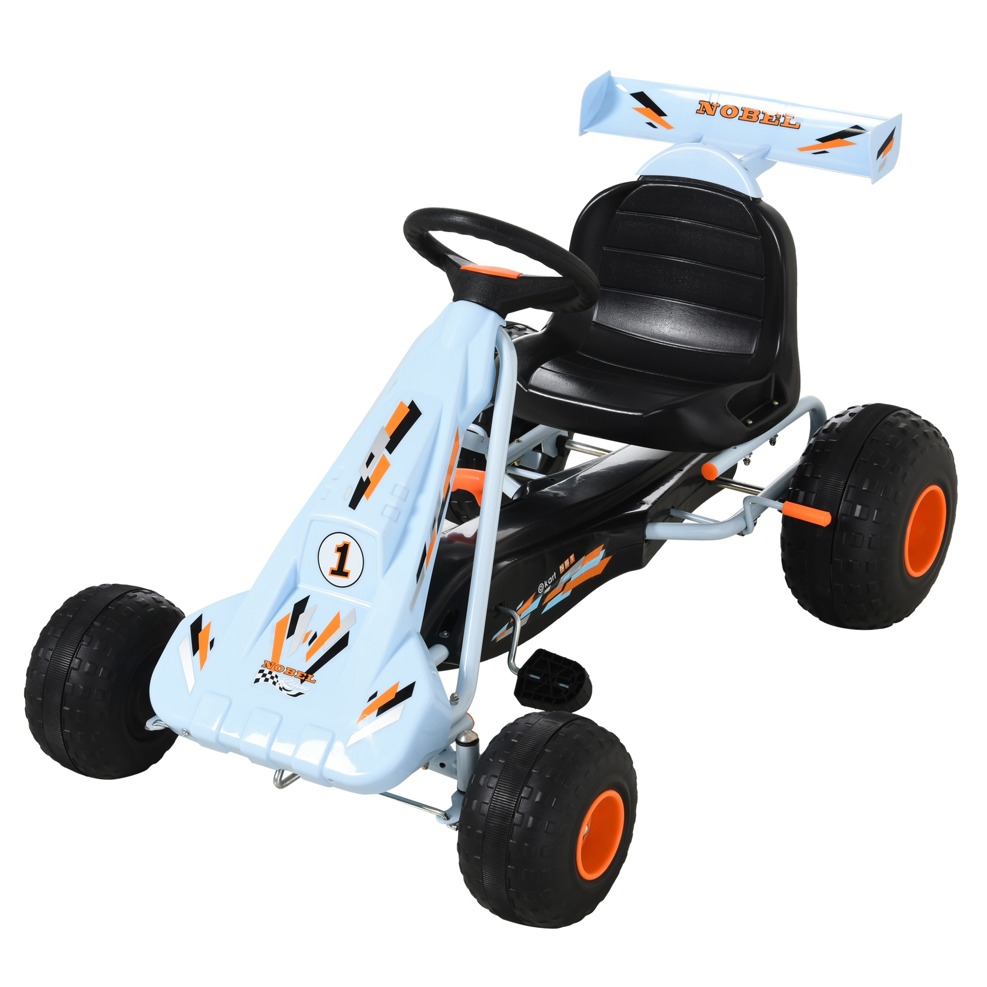 Coche Eléctrico Infantil - HOMCOM +3 años, con freno, asiento ajustable, max 35kg