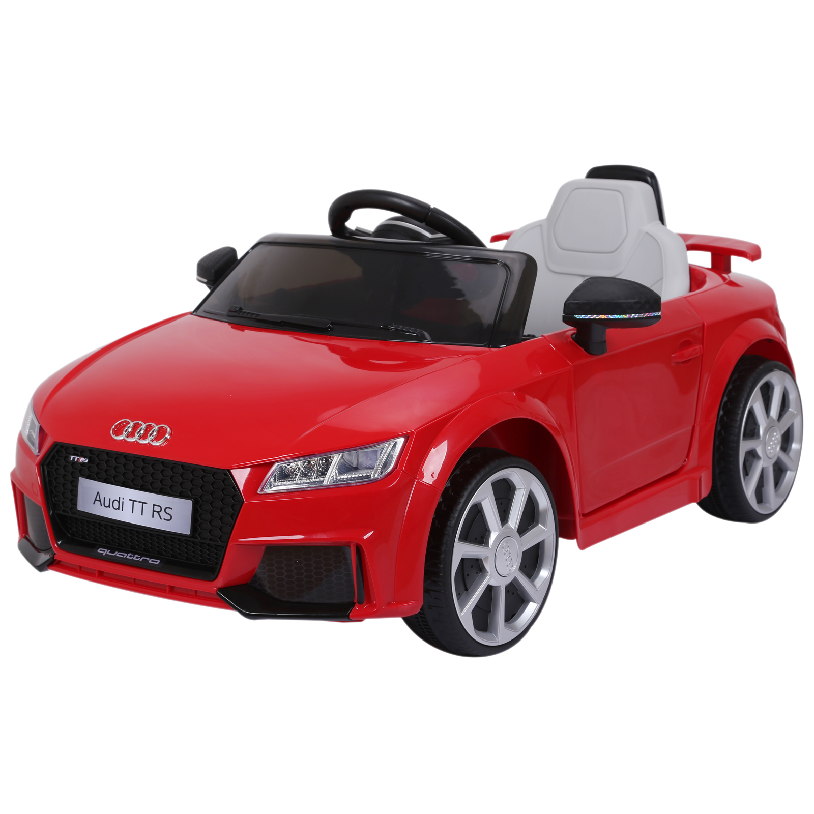 Homcom Audi Tt rs coche 6v rojo 103x63x44cm edad 3 años infantil juguete niño con mando distancia