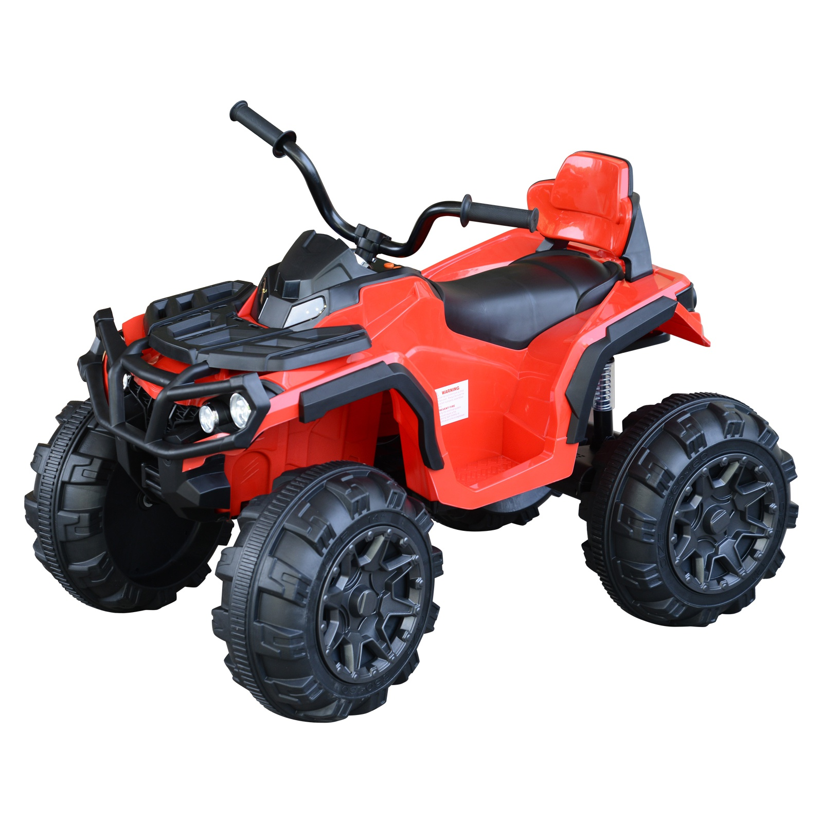 Quad Niño Coche de +3 años batería 12v carga 30kg cuatrimoto homcom 103x68x73cm rojo infantil mp3 radio luces 38