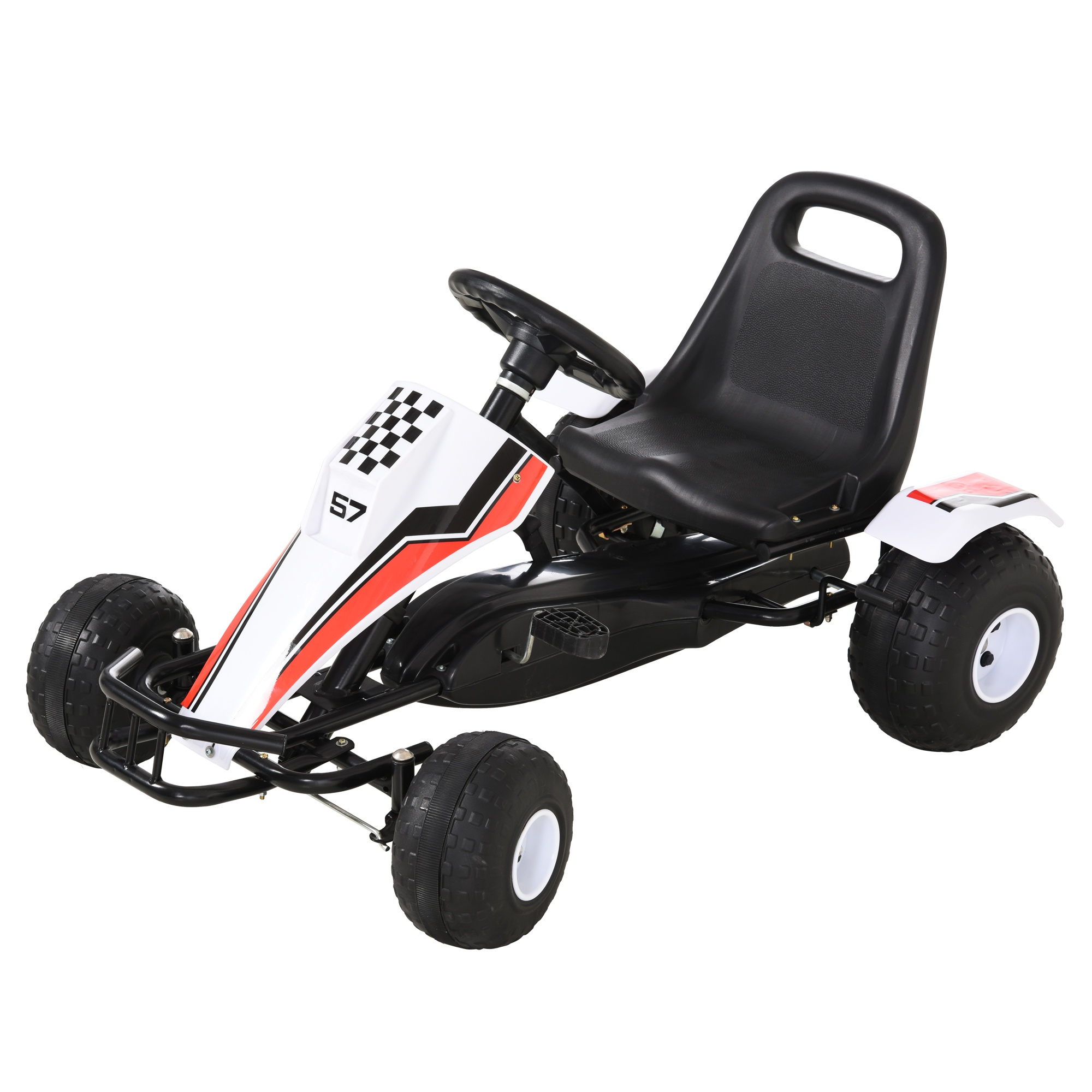 Coche Eléctrico Infantil - HOMCOM +3 años, asiento ajustable, freno de mano