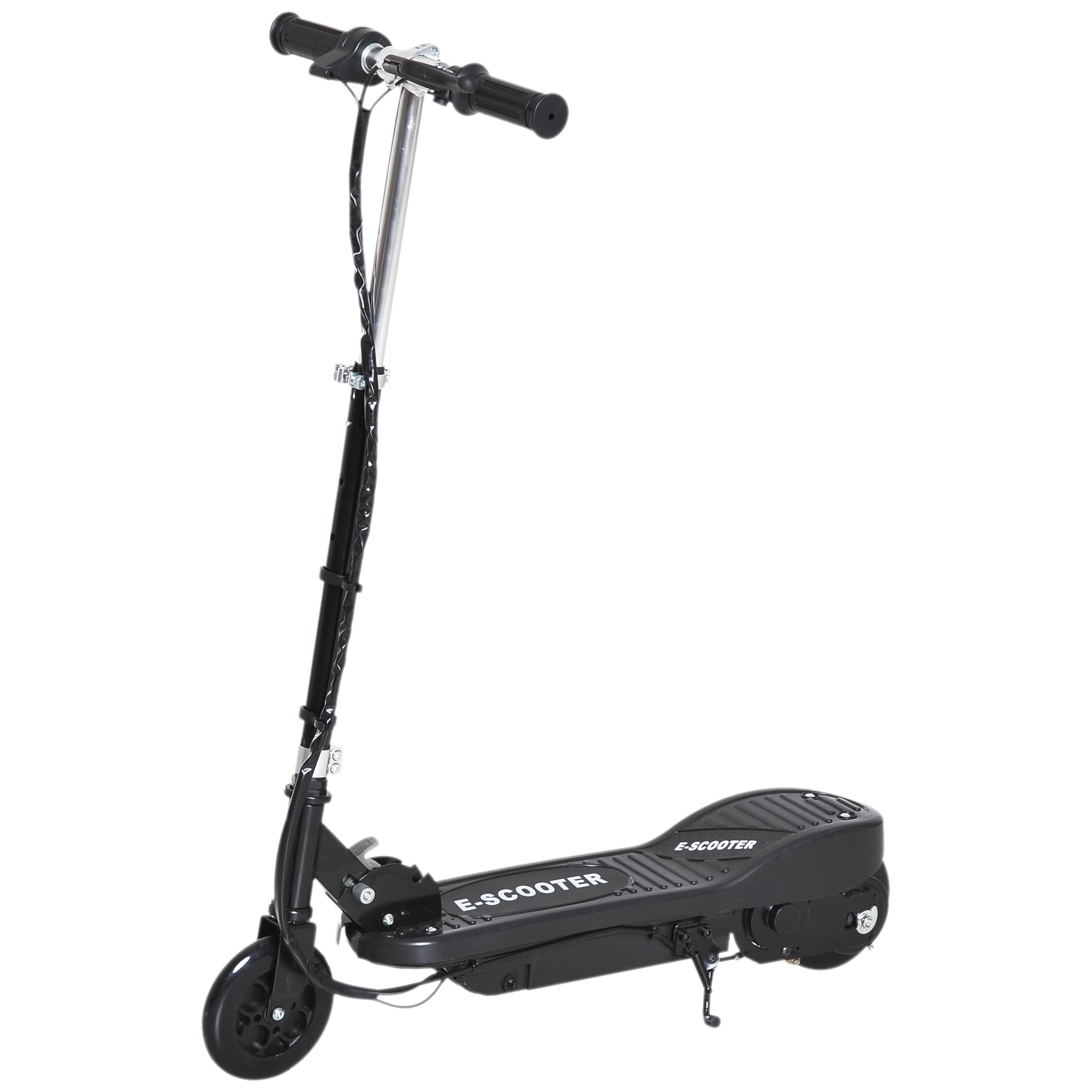 Homcom Escooter Patinete plegable 120w negro autonomía 9 km velocidad 12 niño 714 años manillar ajustable 12kmh batería recargable 12v 50kg 74x36x91