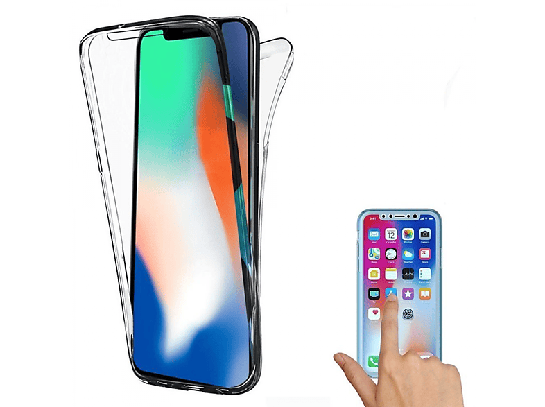 360°, Transparent Apple, Backcover, iPhone XR, CASEONLINE
