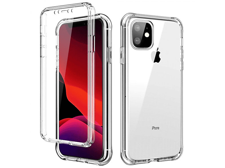CASEONLINE 360° TPU+PC, Backcover, Apple, Transparent 12, iPhone