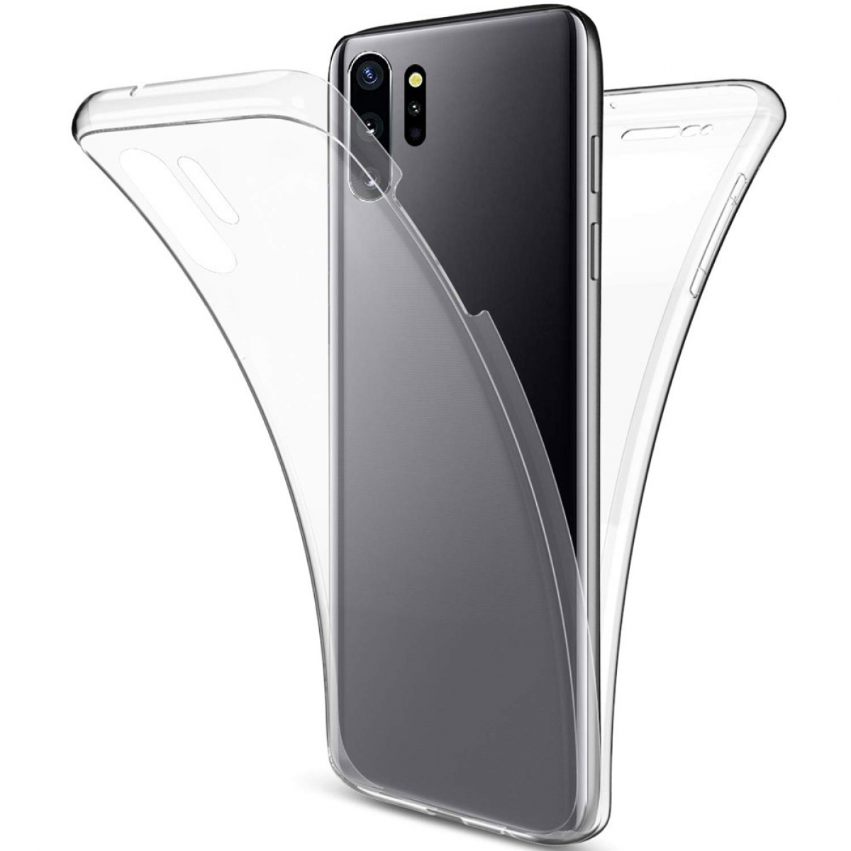 CASEONLINE 360° TPU+PC, Galaxy Backcover, Samsung, Note 10 Transparent Plus
