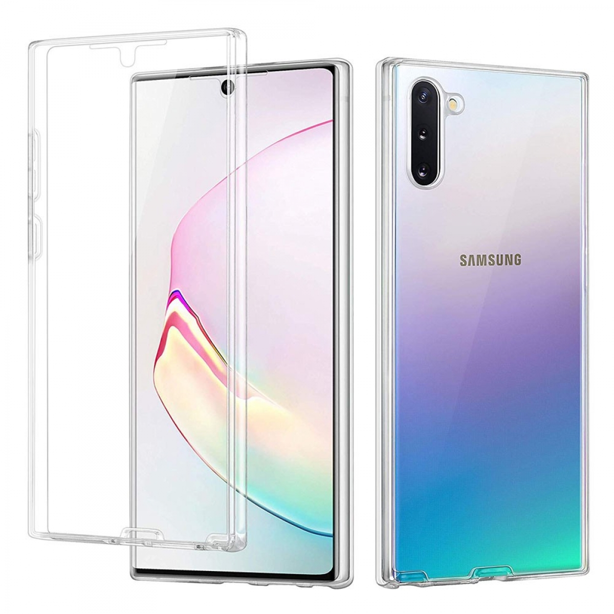 360° TPU+PC, Backcover, Note 10, Transparent Galaxy Samsung, CASEONLINE